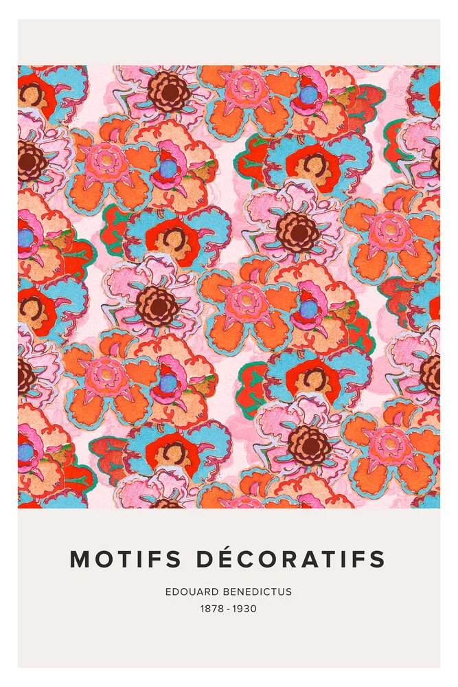 Édouard Bénédictus: Art Deco floral pattern - Fineart photography by Art Classics