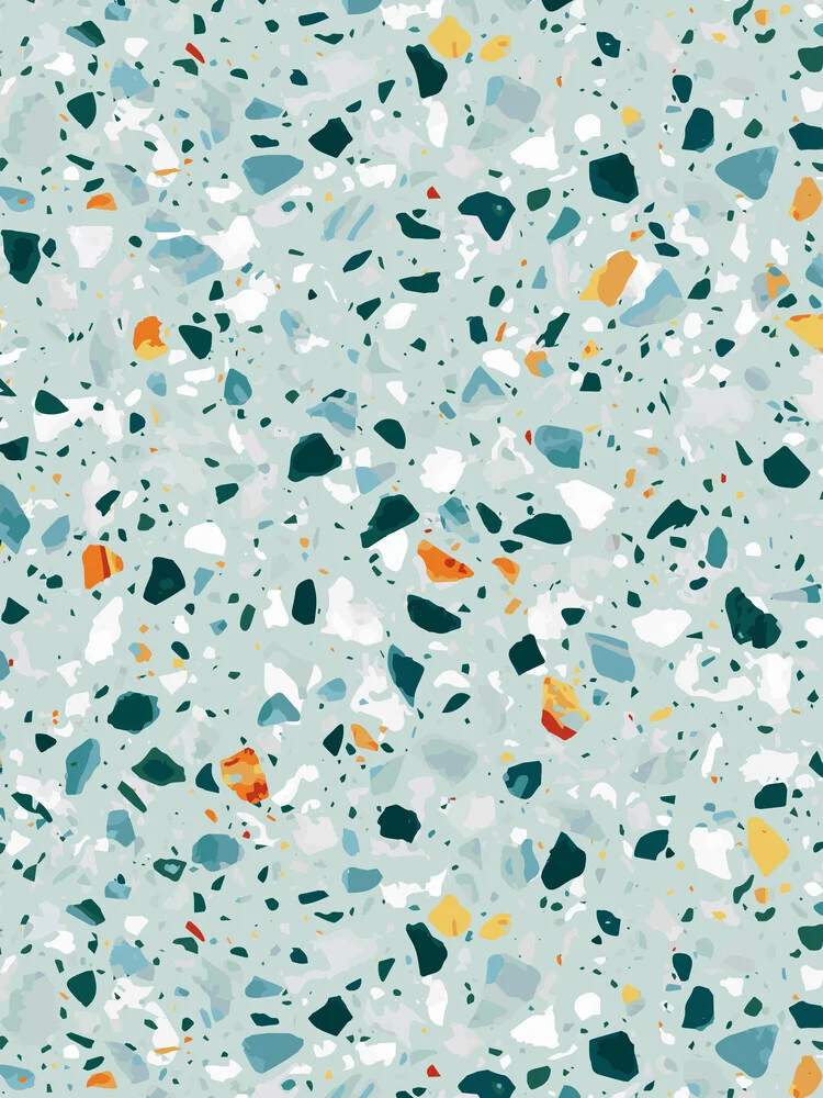 Mint Terrazzo - fotokunst von Uma Gokhale