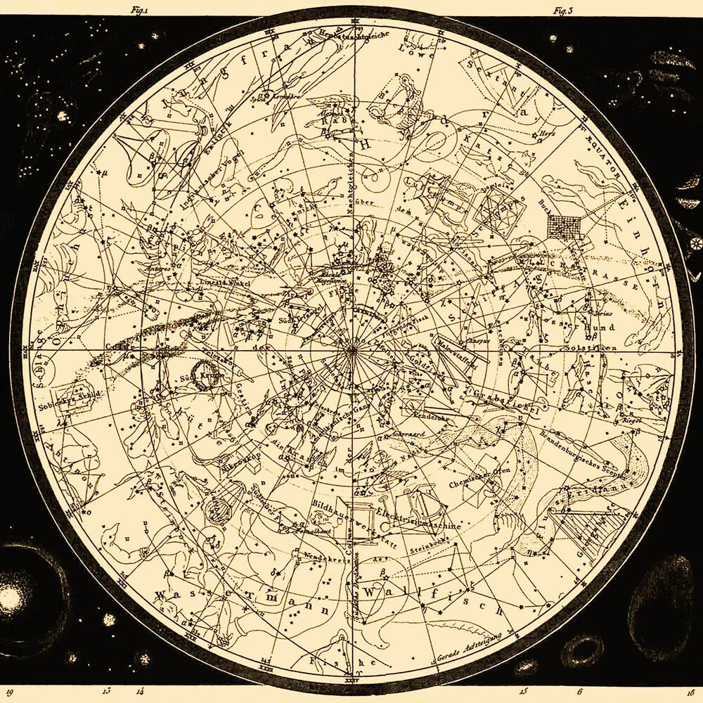 Star Map - Fineart photography by Vintage Collection