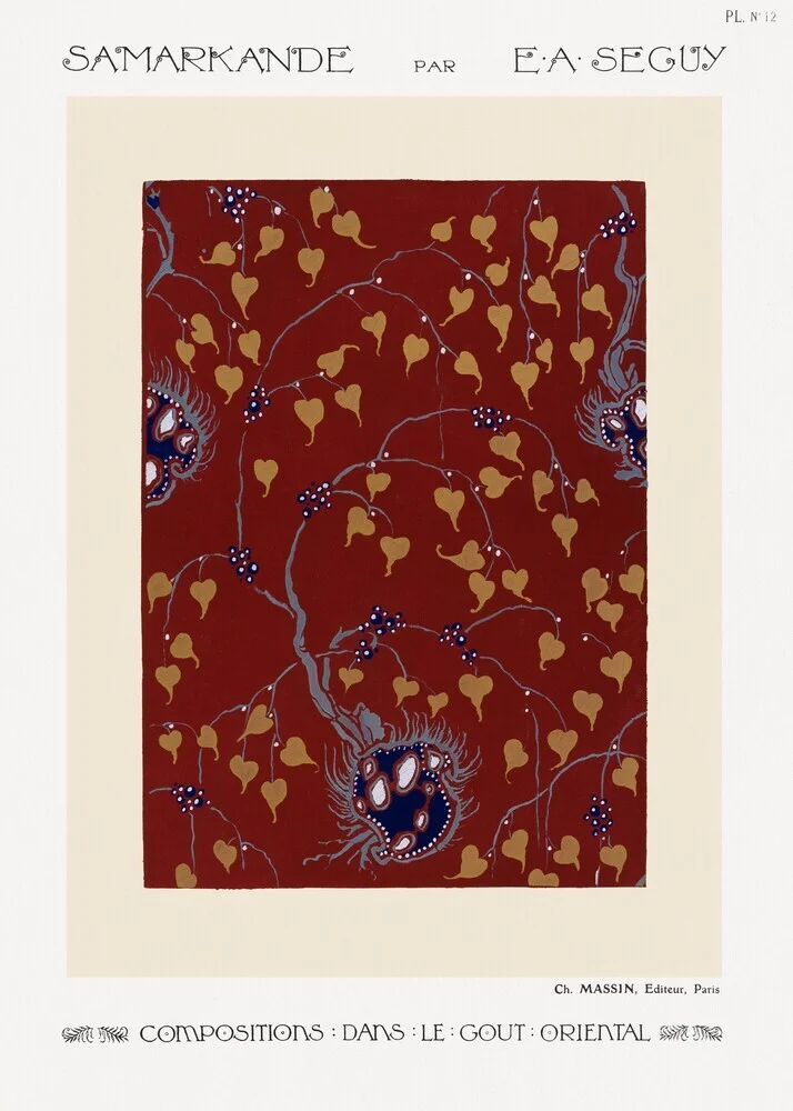 E. A. Séguy: Samarkande Art Nouveau floral pattern - Fineart photography by Art Classics