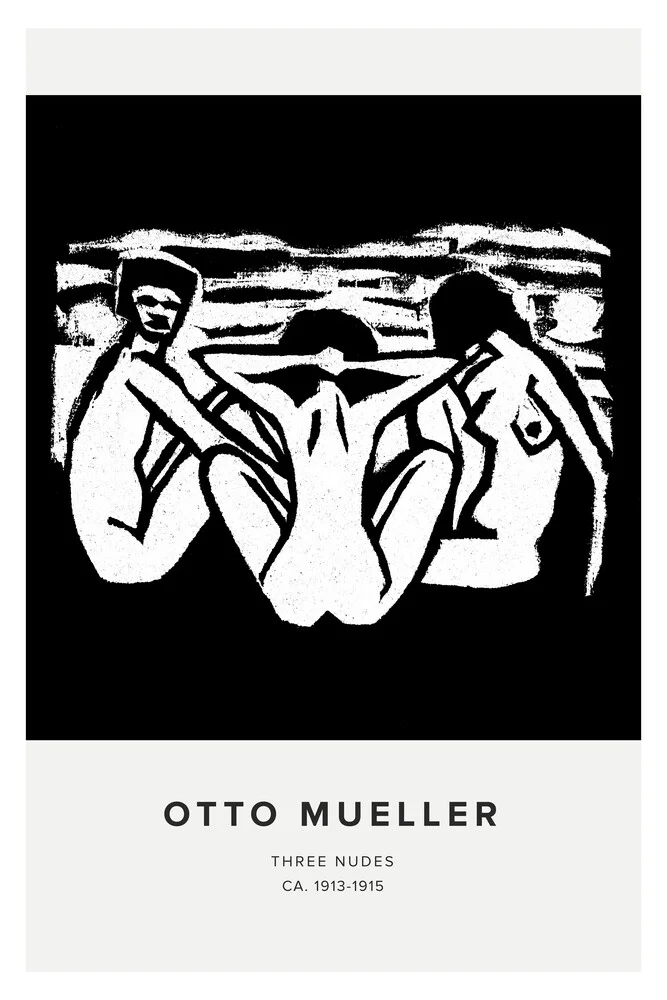 Otto Mueller: Drei Nackte - fotokunst von Art Classics