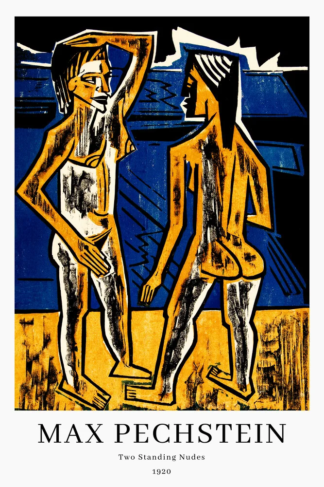 Max Pechstein: Zwei stehende Akte - fotokunst von Art Classics