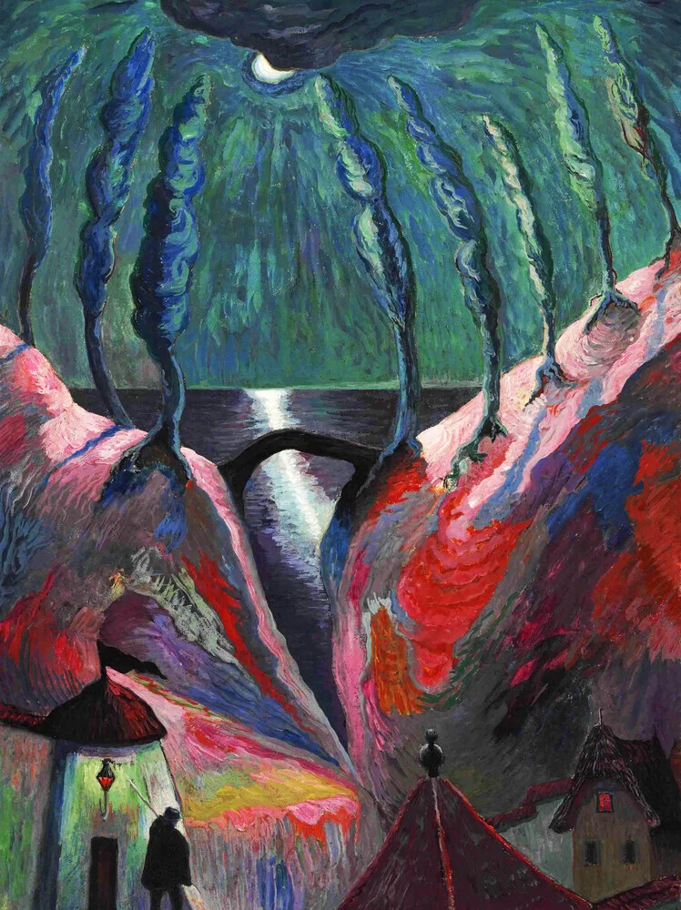 Marianne von Werefkin: Phantastische Nacht (1917) - fotokunst von Art Classics