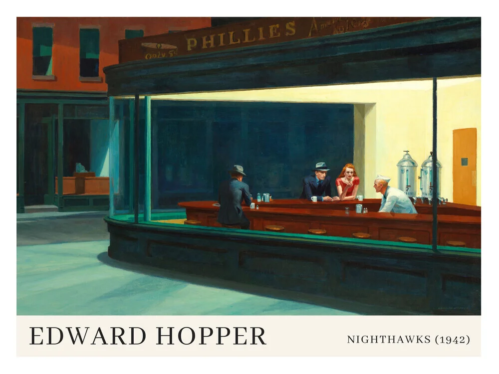 Edward Hopper: Nighthawks - fotokunst von Art Classics