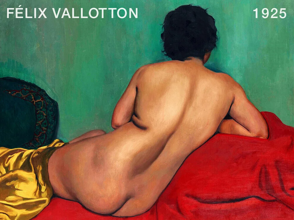 Félix Vallotton: Nude dos sur un canapé rouge (1925) - fotokunst von Art Classics