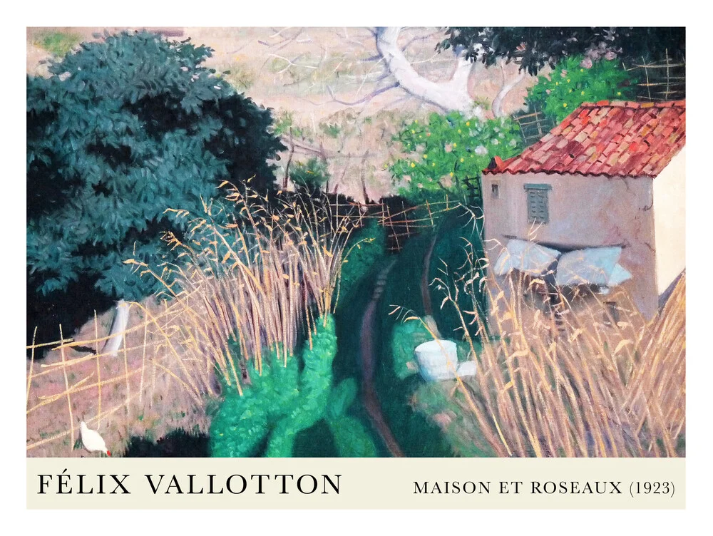 Félix Vallotton: Maison et roseaux (1923) - fotokunst von Art Classics