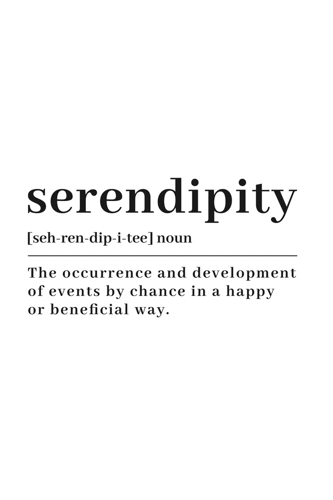 Serendipity - fotokunst von Typo Art