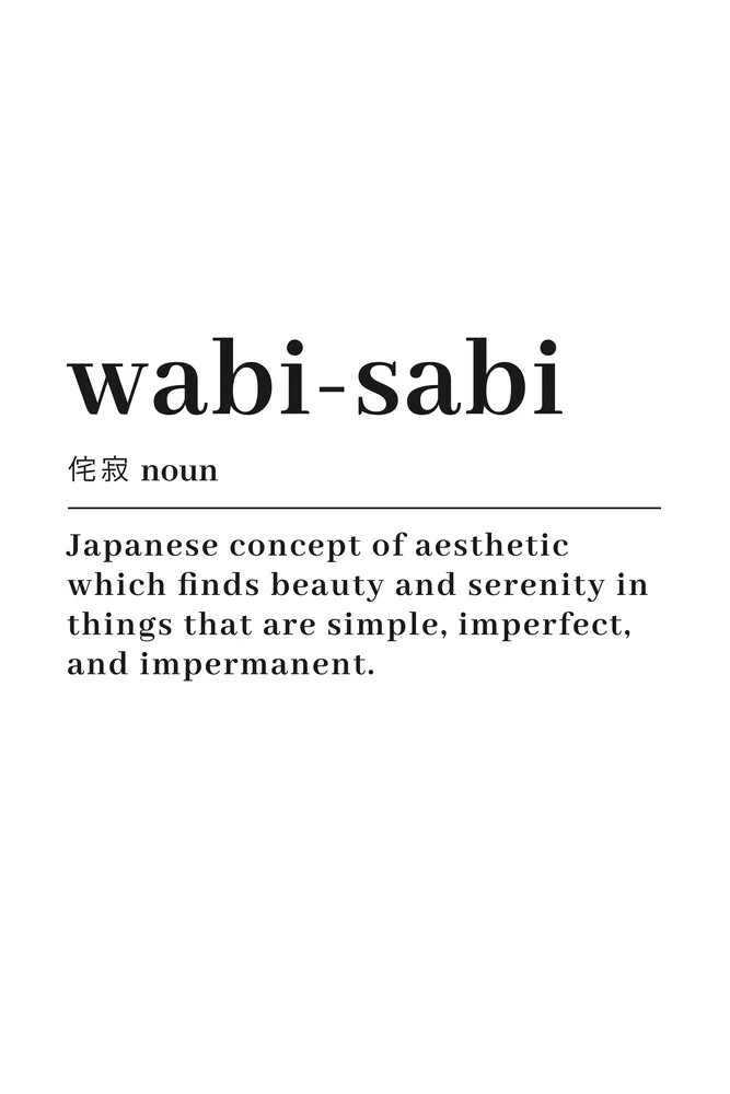 Wabi-Sabi - fotokunst von Typo Art