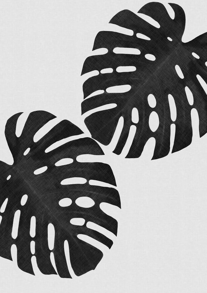 Monstera Leaf Black & White II - fotokunst von Orara Studio