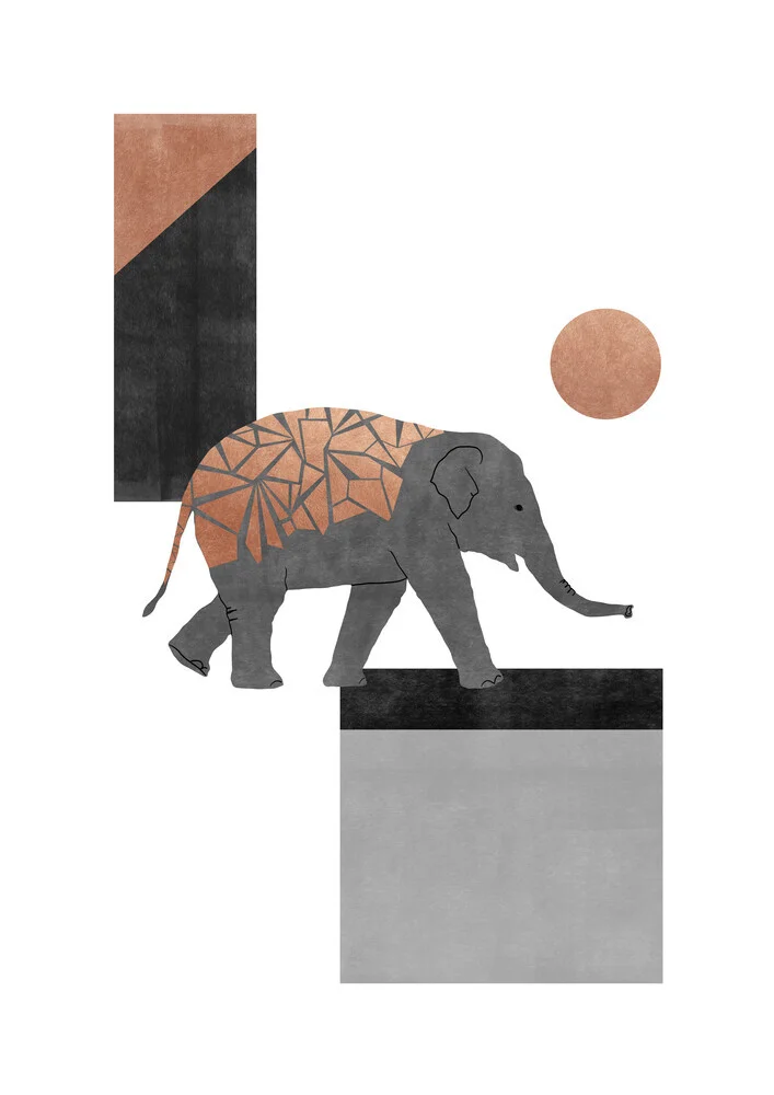 Elephant Mosaic I - fotokunst von Orara Studio