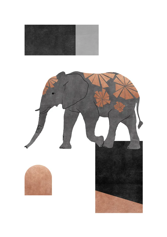 Elephant Mosaic II - fotokunst von Orara Studio
