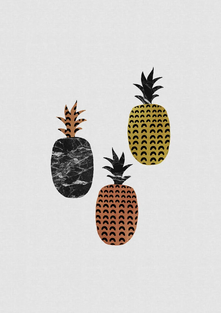 Scandi Pineapples - fotokunst von Orara Studio
