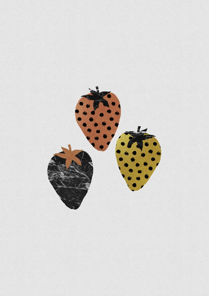 Scandi Strawberries - fotokunst von Orara Studio