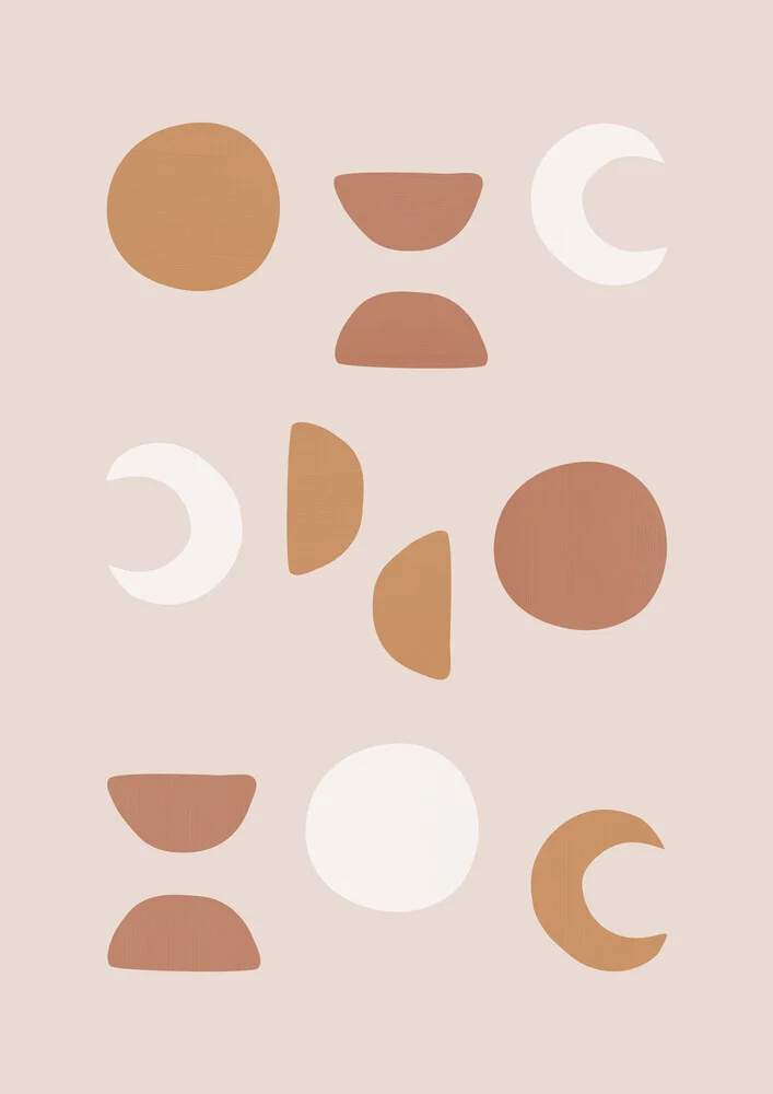 Blush Moon Phases - fotokunst von Orara Studio