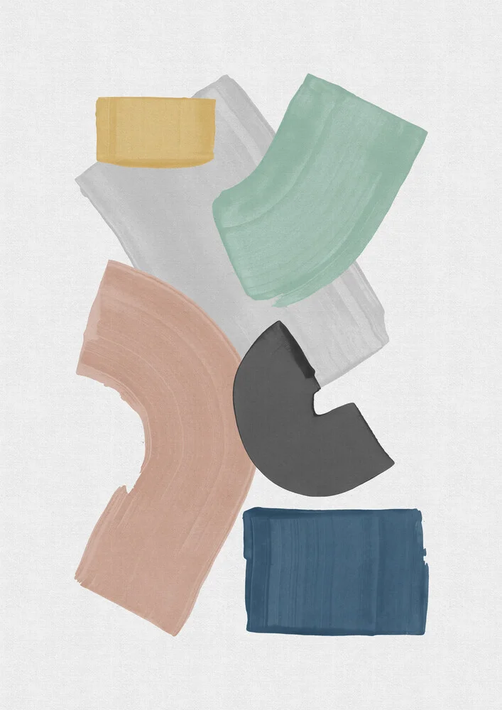 Pastel Paint Blocks - fotokunst von Orara Studio