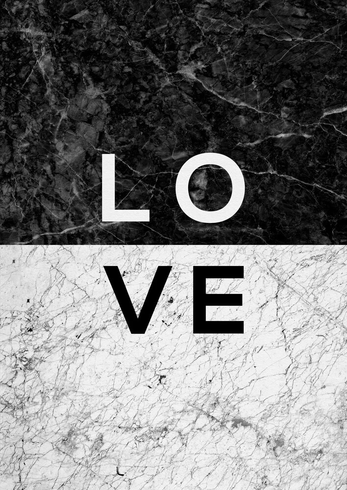 Love Quote Black and White - fotokunst von Orara Studio