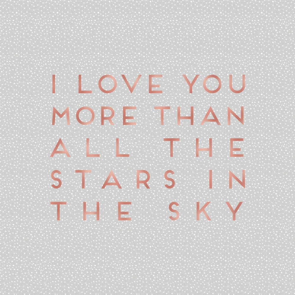 I Love You More Than All The Stars In The Sky - fotokunst von Orara Studio