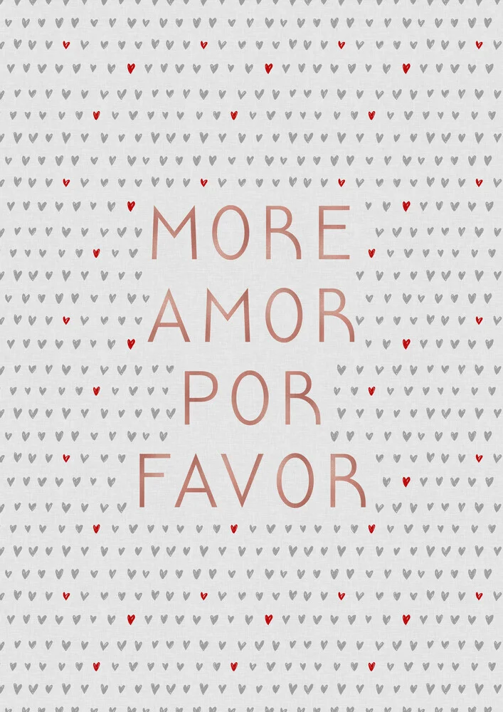 More Amor Por Favor Rose Gold - fotokunst von Orara Studio