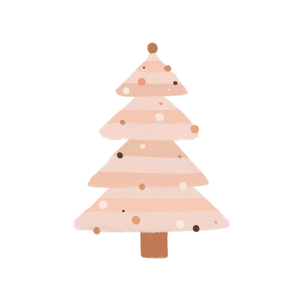 Blush Christmas Tree - fotokunst von Orara Studio