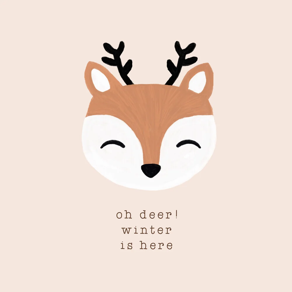 Oh Deer! Winter Is Here - fotokunst von Orara Studio