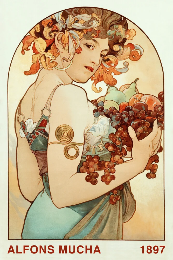 Alphonse Mucha: Fruit - Fineart photography by Art Classics