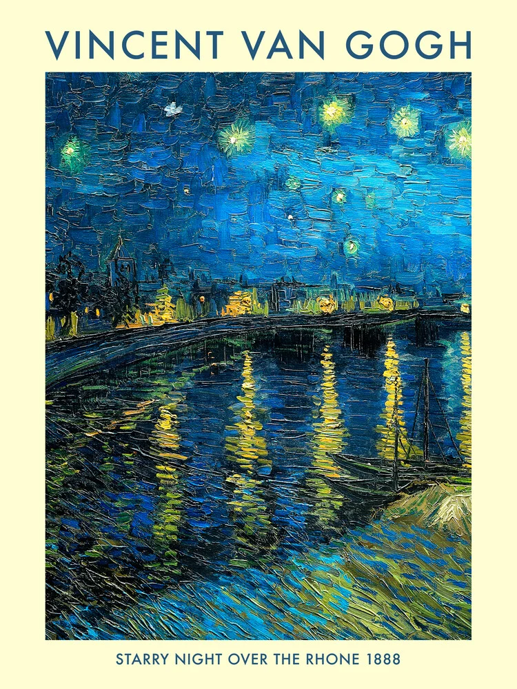 Sternennacht über der Rhone (Vincent van Gogh) - fotokunst von Art Classics