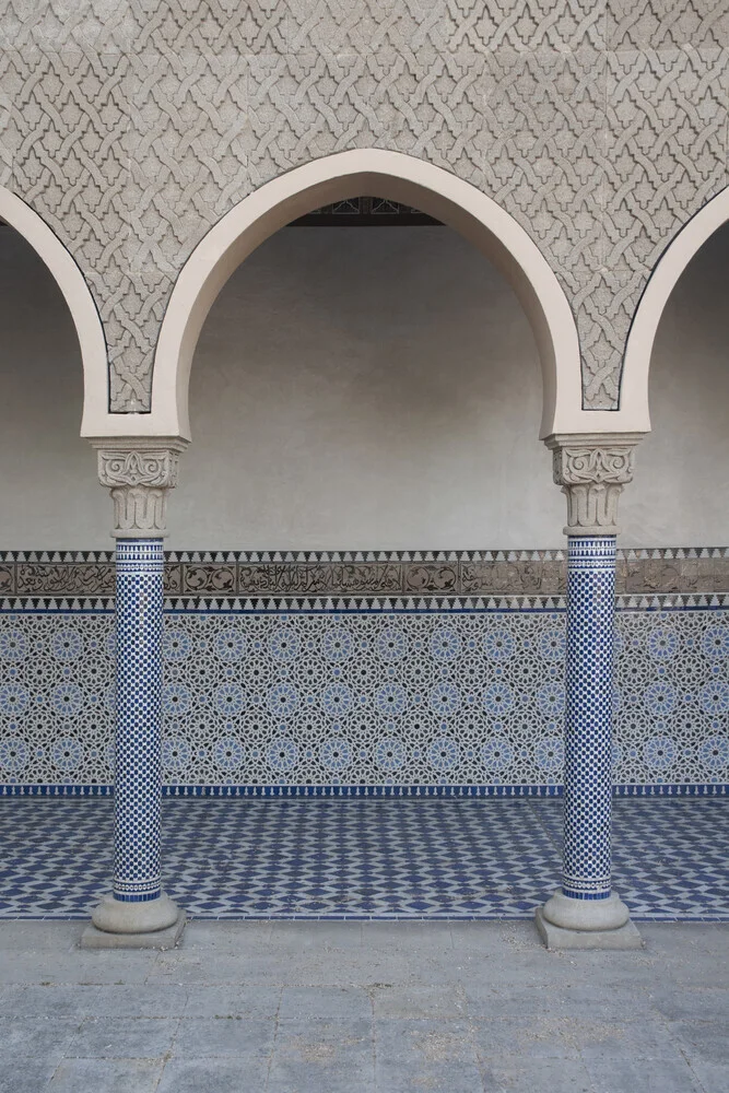 beige blue orient patterns - fotokunst von Studio Na.hili