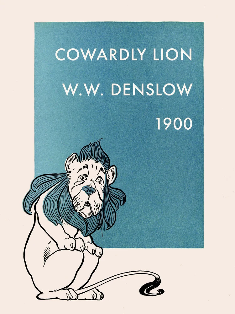 William Wallace Denslow: The Cowardly Lion - Fineart photography by Vintage Collection