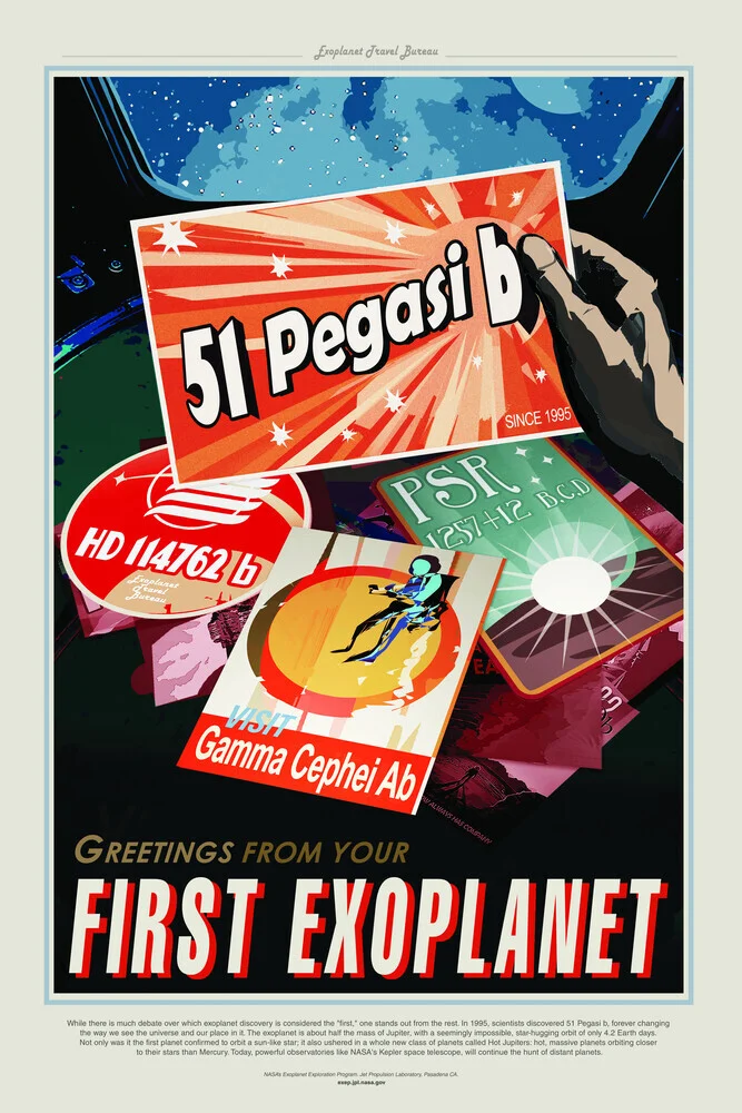 Greetings from your First Exoplanet - fotokunst von Vintage Collection