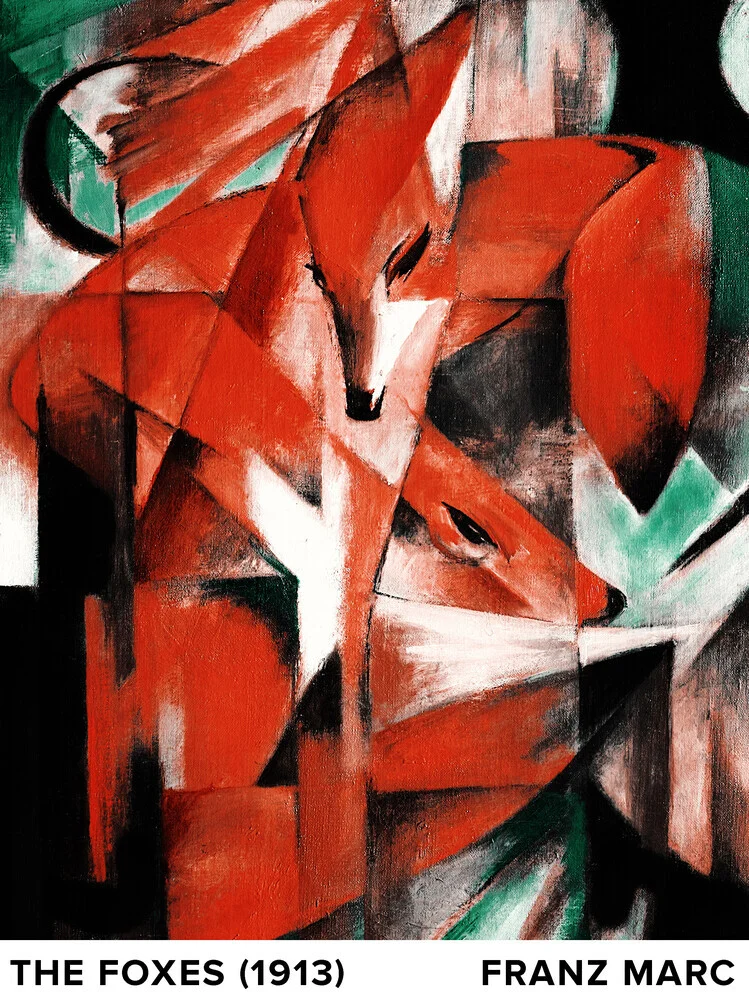 Franz Marc: Die Füchse - fotokunst von Art Classics