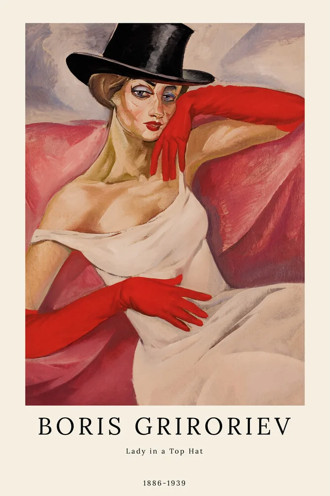 Boris Grigoriev: Dame mit Zylinder - fotokunst von Art Classics