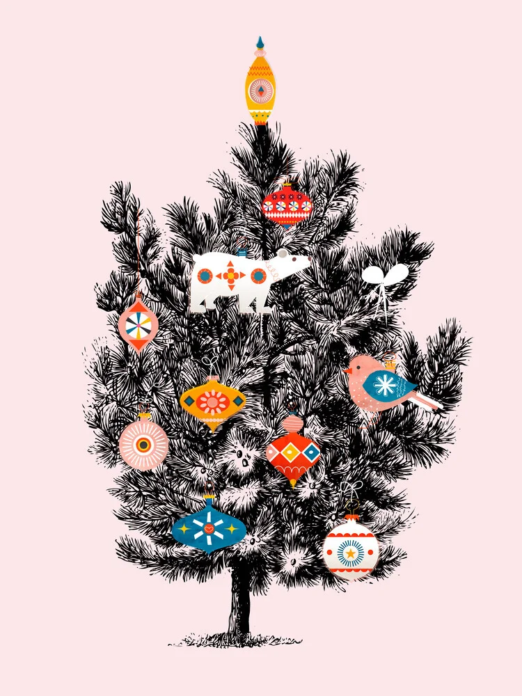 Retro Christmas Tree - fotokunst von Ania Więcław