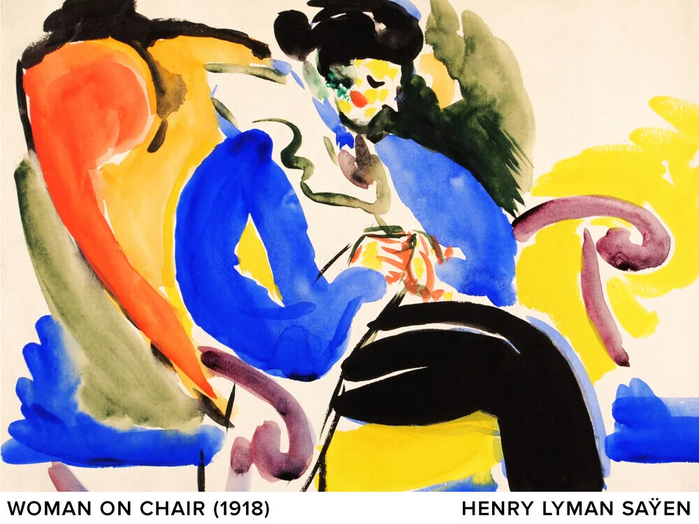 Henry Lyman Saÿen: Frau auf Stuhl - fotokunst von Art Classics