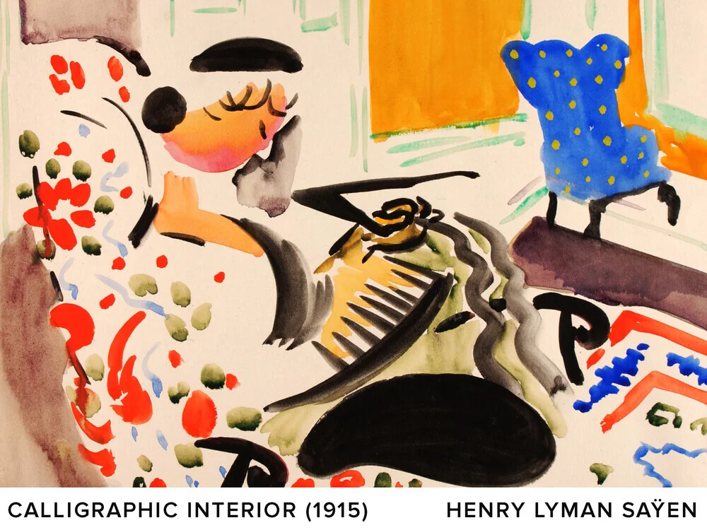 Henry Lyman Saÿen: Kalligrafisches Interieur - fotokunst von Art Classics