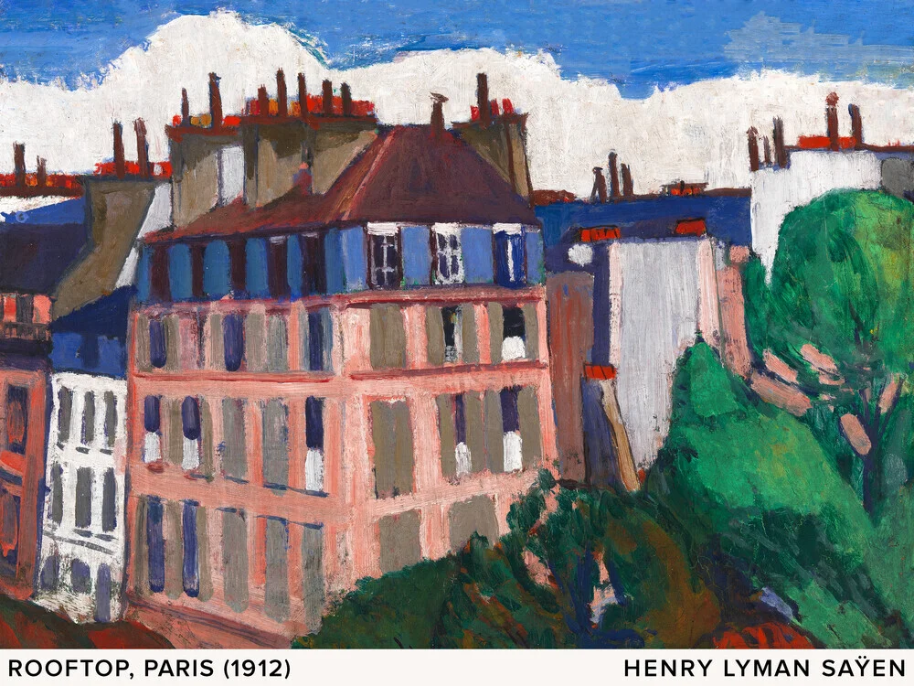 Henry Lyman Saÿen: Dächer, Paris - fotokunst von Art Classics