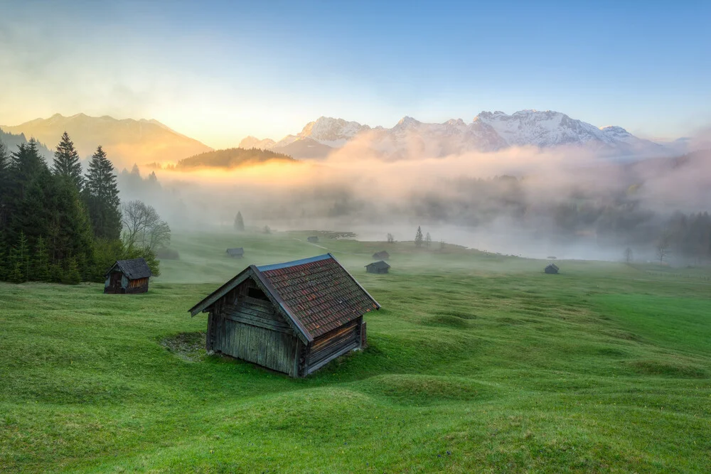 Fog at Geroldsee in Bavaria - Fineart photography by Michael Valjak