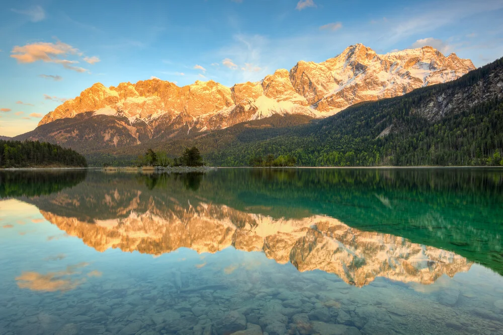 Alpenglow at the Eibsee - Fineart photography by Michael Valjak