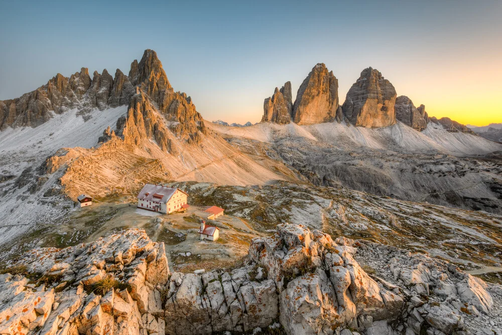 Tre Cime di Lavaredo at dusk - Fineart photography by Michael Valjak