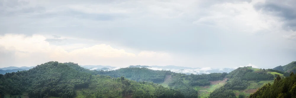 Panorama Bwindi Impenetrable Forest - Ruhija Uganda - fotokunst von Dennis Wehrmann