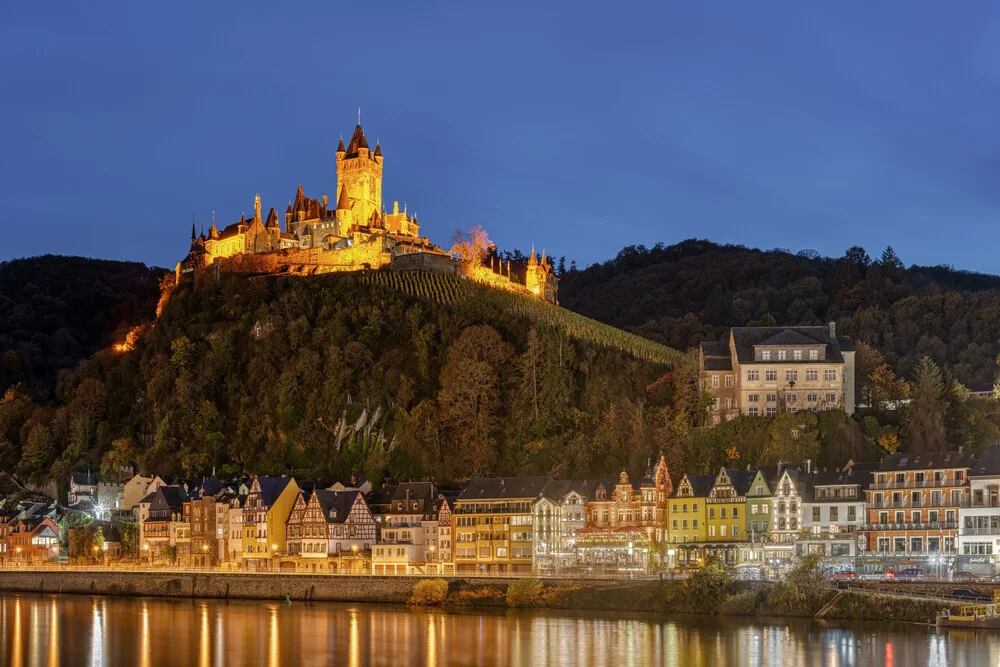 Cochem in the evening - Fineart photography by Michael Valjak