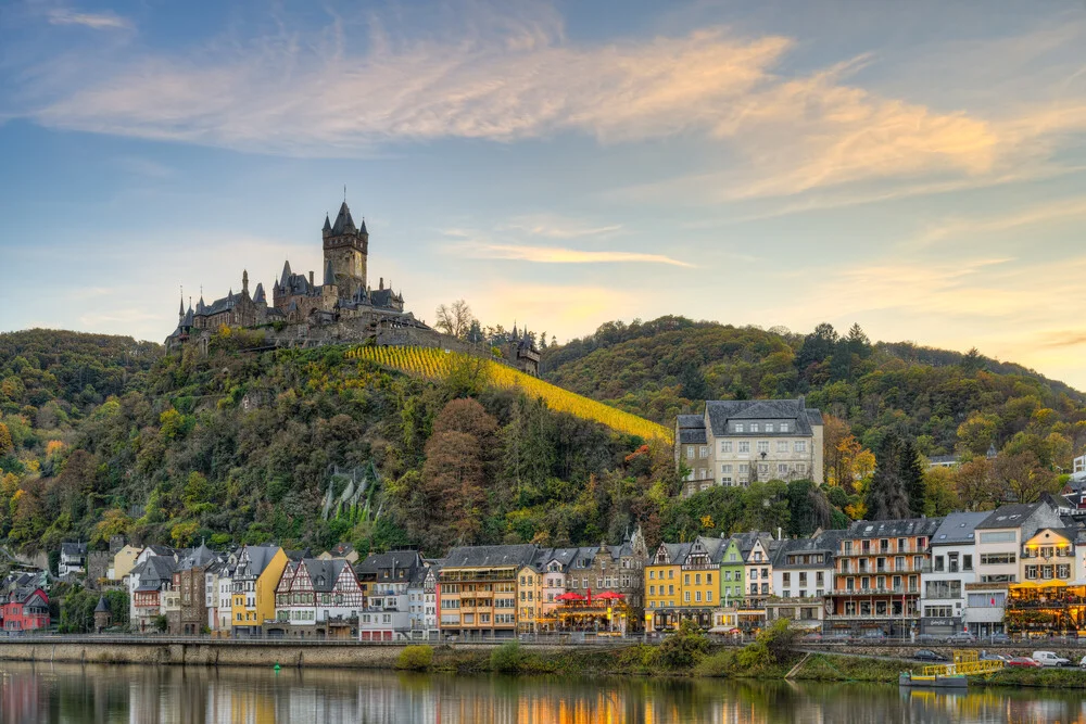 Sonnenuntergang in Cochem - fotokunst von Michael Valjak