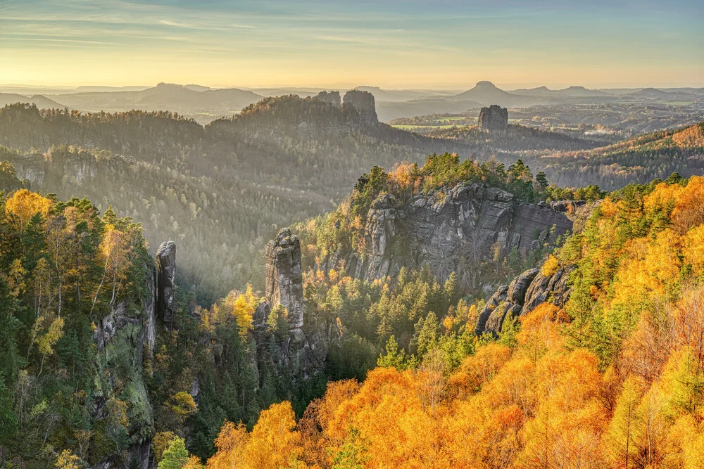 Carolaaussicht in der Sächsischen Schweiz - fotokunst von Michael Valjak