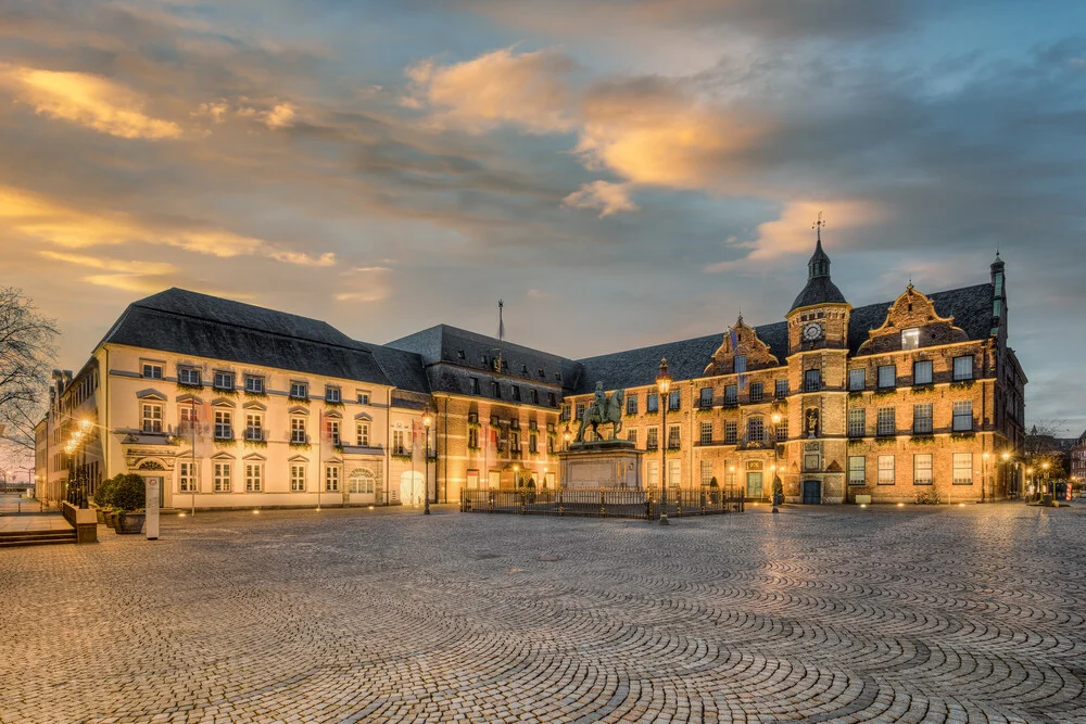 City hall and market place in Düsseldorf - Fineart photography by Michael Valjak