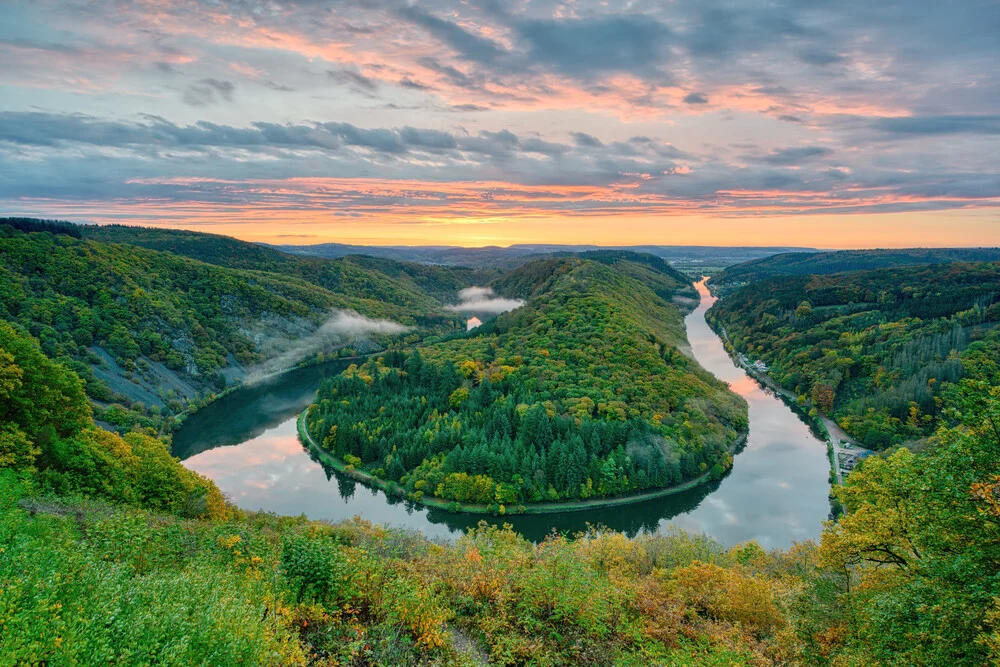 Saar bend in autumn - Fineart photography by Michael Valjak