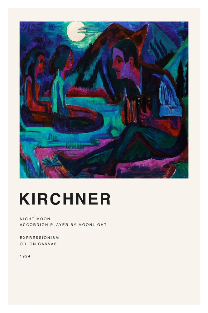 Ernst Ludwig Kirchner: Nachtmond - fotokunst von Art Classics