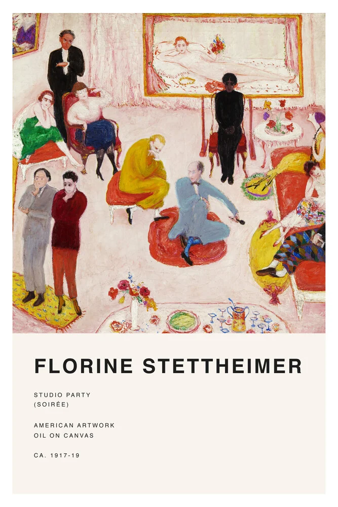 Florine Stettheimer: Studio Party - Fineart photography by Art Classics