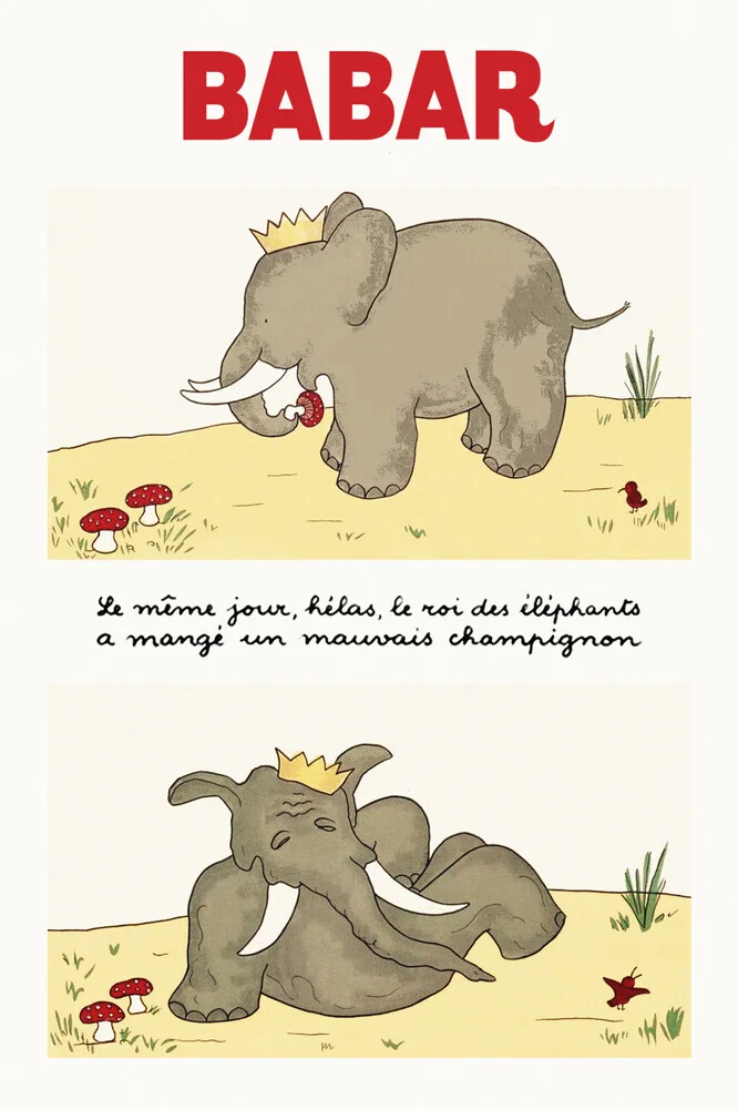 Babar: Le petit éléphant 1 - fotokunst von Vintage Collection