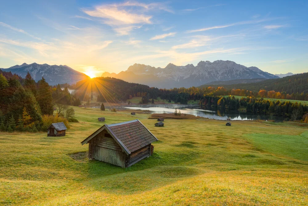 Sunrise at Geroldsee in Bavaria - Fineart photography by Michael Valjak