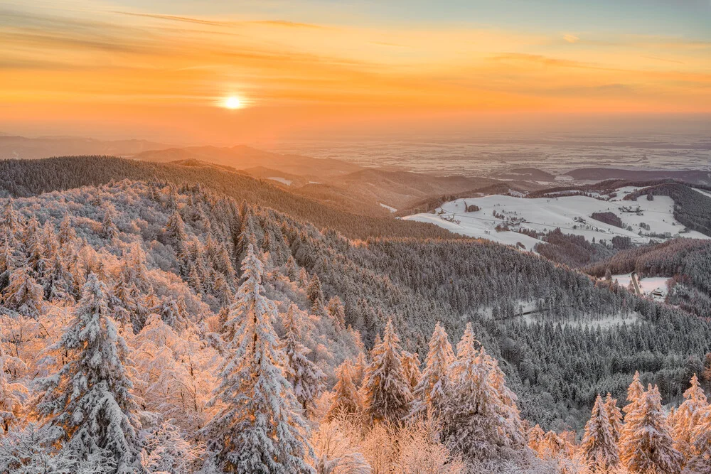 Winterabend im Schwarzwald - fotokunst von Michael Valjak