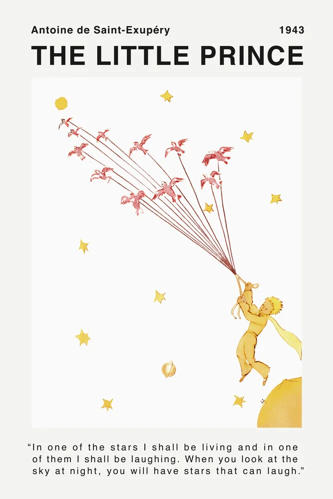 The little Prince by Saint-Exupéry - In one of the stars - fotokunst von Vintage Collection
